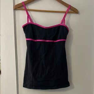 Lululemon Black Tank with Pink Accents